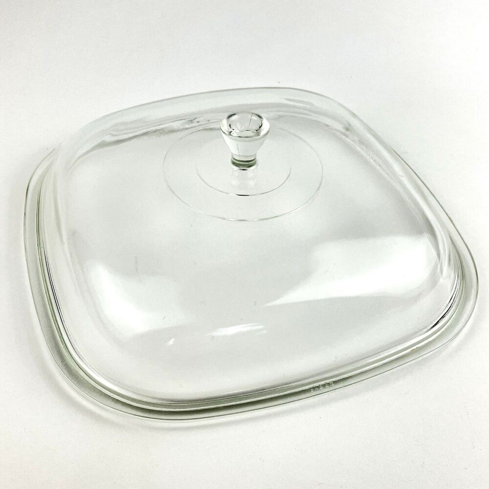 Pyrex 10" Casserole Replacement Lid P-12-C Square Glass Domed Clear Dish